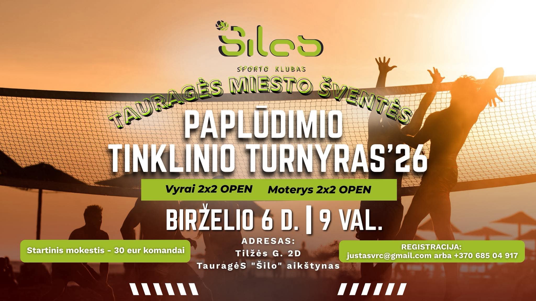 Tauragės miesto šventės paplūdimio tinklinio turnyras'26