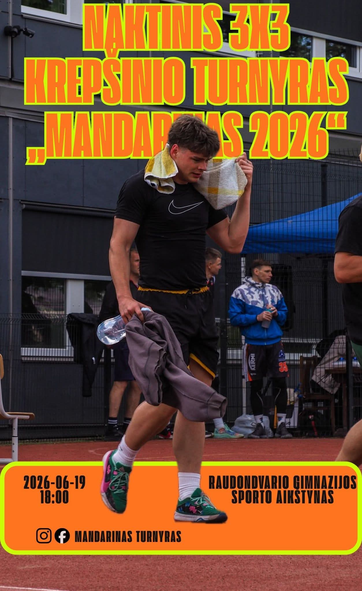 Naktinis 3x3 krepšinio turnyras „Mandarinas 2026“