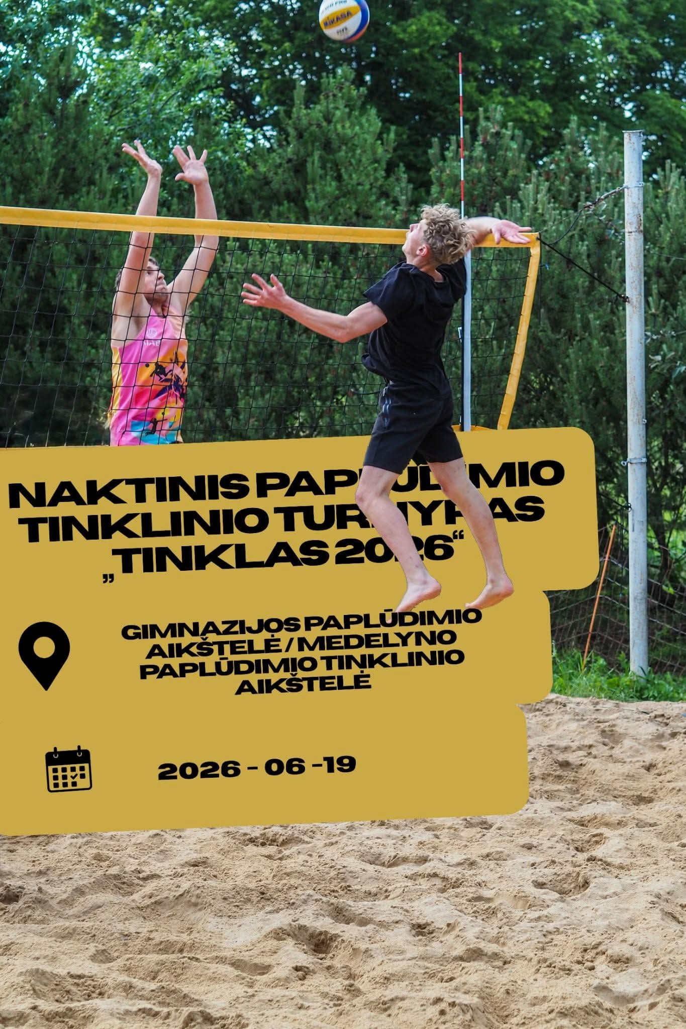 Naktinis paplūdimio tinklinio turnyras "TINKLAS2026"